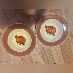 Serving Bowls Benchmark Home Products Set Of 2 Pumpkin Orange Brown